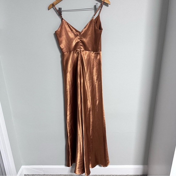 Birdy Grey Jay Dress Rust/Copper Shiny Satin Formal Bridesmaid, Prom, Pagent, M Birdy Grey Jay Dress Rust/Copper Shiny Satin Formal Bridesmaid, Prom, Pagent, M